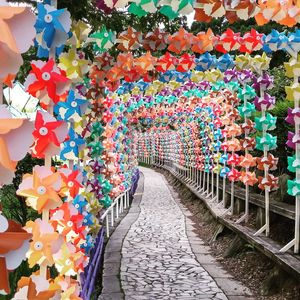 View of multi colored road