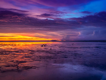 Scenic view of langkawi island against sky during sunset