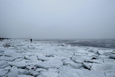 Scenic view of frozen gulf of finland