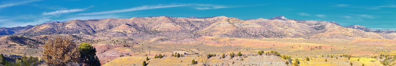 Panorama views of mountains, desert and price canyon utah from manti la sal national forest  usa.