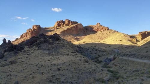 Low angle view of mountain against sky