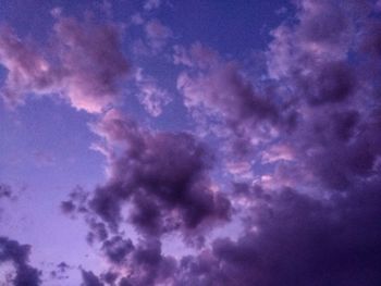 Low angle view of clouds in sky