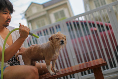 Man with dog