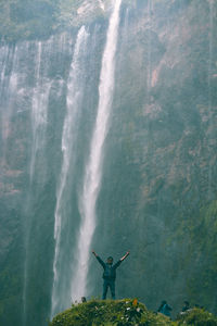 Man standing in sea