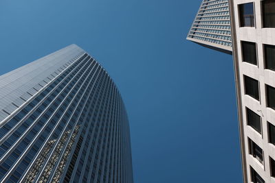 Low angle view of modern building against sky