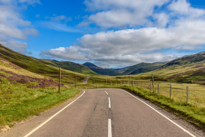 Road passing through rural landscape