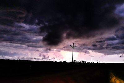 Scenic view of landscape against cloudy sky