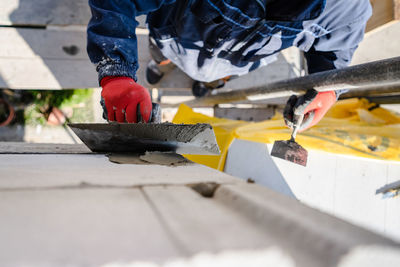 Man working on construction site