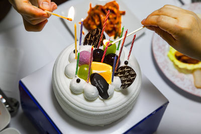 Close-up of ice cream in plate