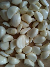 Full frame shot of chopped coffee beans in bowl