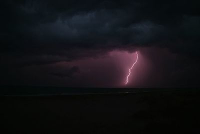 Storm clouds over landscape