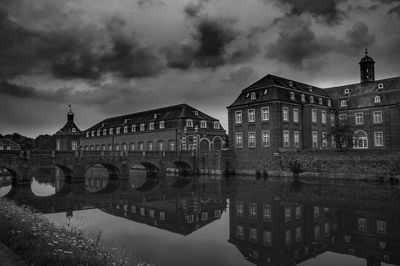 View of buildings against cloudy sky