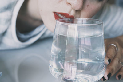 Close-up of glass of water