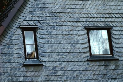 Low angle view of window on building