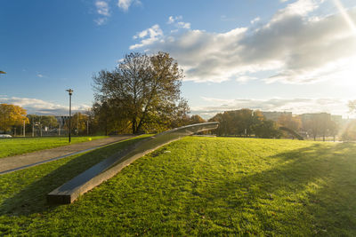 The broken line" monument "katkenud liin" at the park of the old town