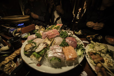 Close-up of meal served in a restaurant