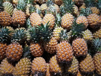 High angle view of fruits for sale in market