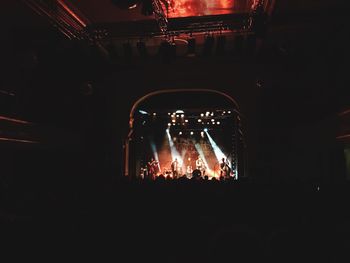 View of fire in the dark