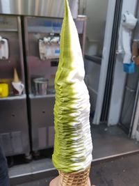 Close-up of ice cream cone