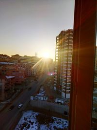 View of cityscape during winter