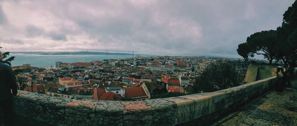 Panoramic view of cityscape against sky