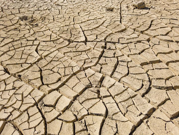 Full frame shot of cracked land