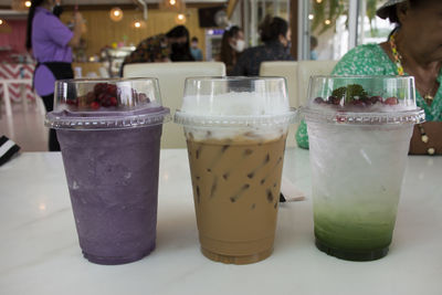 Close-up of drink on table