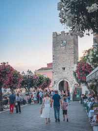 People walking on street