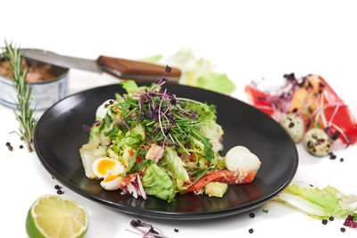 Close-up of fruit salad in bowl