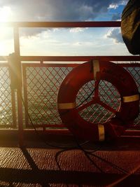 View of sea against cloudy sky
