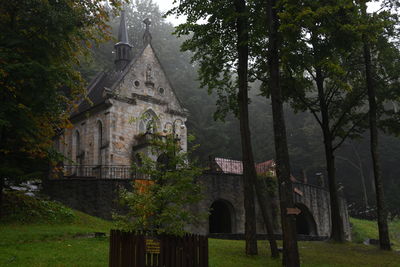 View of cemetery against sky