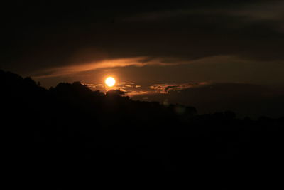 Scenic view of sky at night