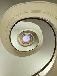 Directly below shot of spiral staircase