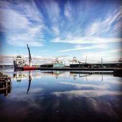 Boats in harbor