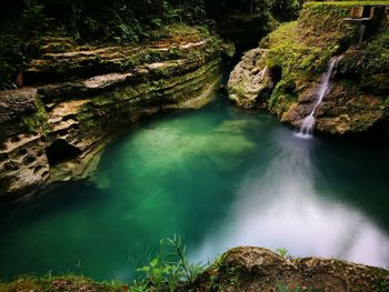 River flowing through rocks