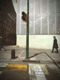 Man cycling on road