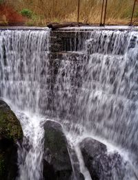 Scenic view of waterfall