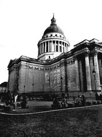 Group of people in front of building
