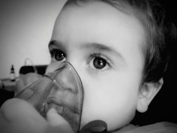 Close-up portrait of cute baby