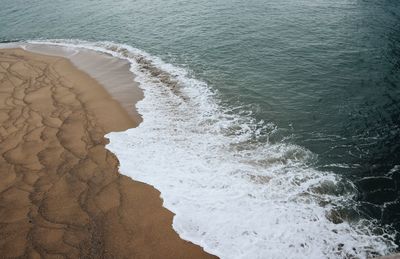 High angle view of beach