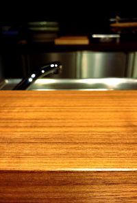 Close-up view of table