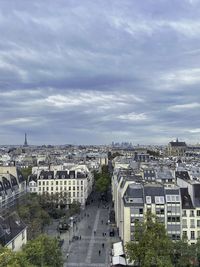 View on paris from centre pompidou