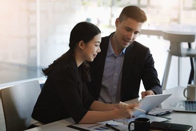 Businesswoman working at office