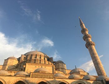 Suleymaniye mosque istanbul turkey at sunset minaret and dome 