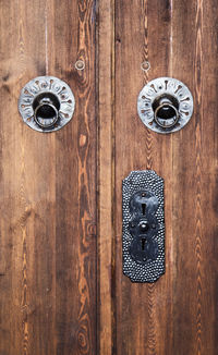 Close-up of old wooden door