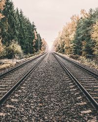 Surface level of railroad tracks