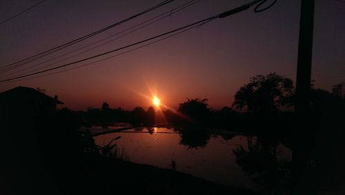 Scenic view of sunset over sea