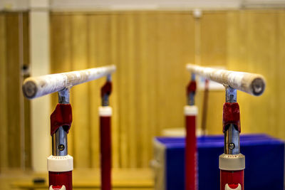 Close-up of parallel bars