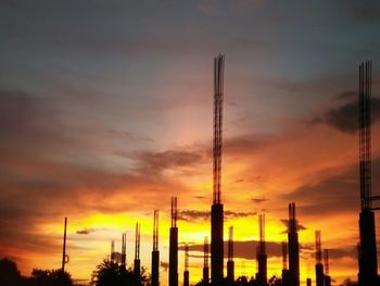 Low angle view of sky at sunset