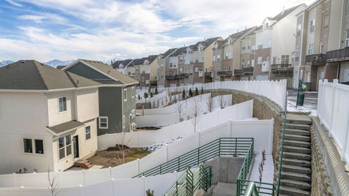 Residential buildings against sky